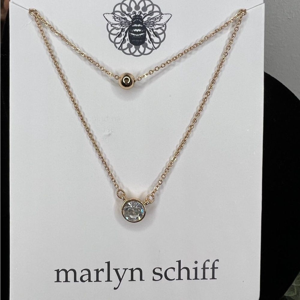 NWT Marlyn schiff‎ double layered necklace - Picture 3 of 5